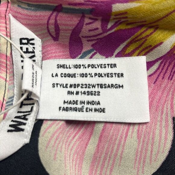 $150 Walter Baker O/S Paradise Sarong Dress Beach Cover Up Black Pink Floral NWT - Picture 6 of 8
